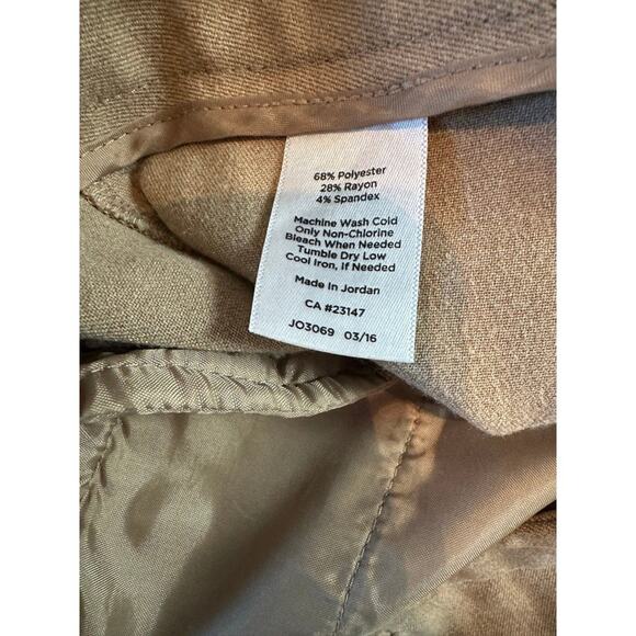 TALBOTS WOMEN'S SIZE 14 BEIGE PANTS Dress Pants Women High Rise Flare Slacks Tan - Picture 5 of 5